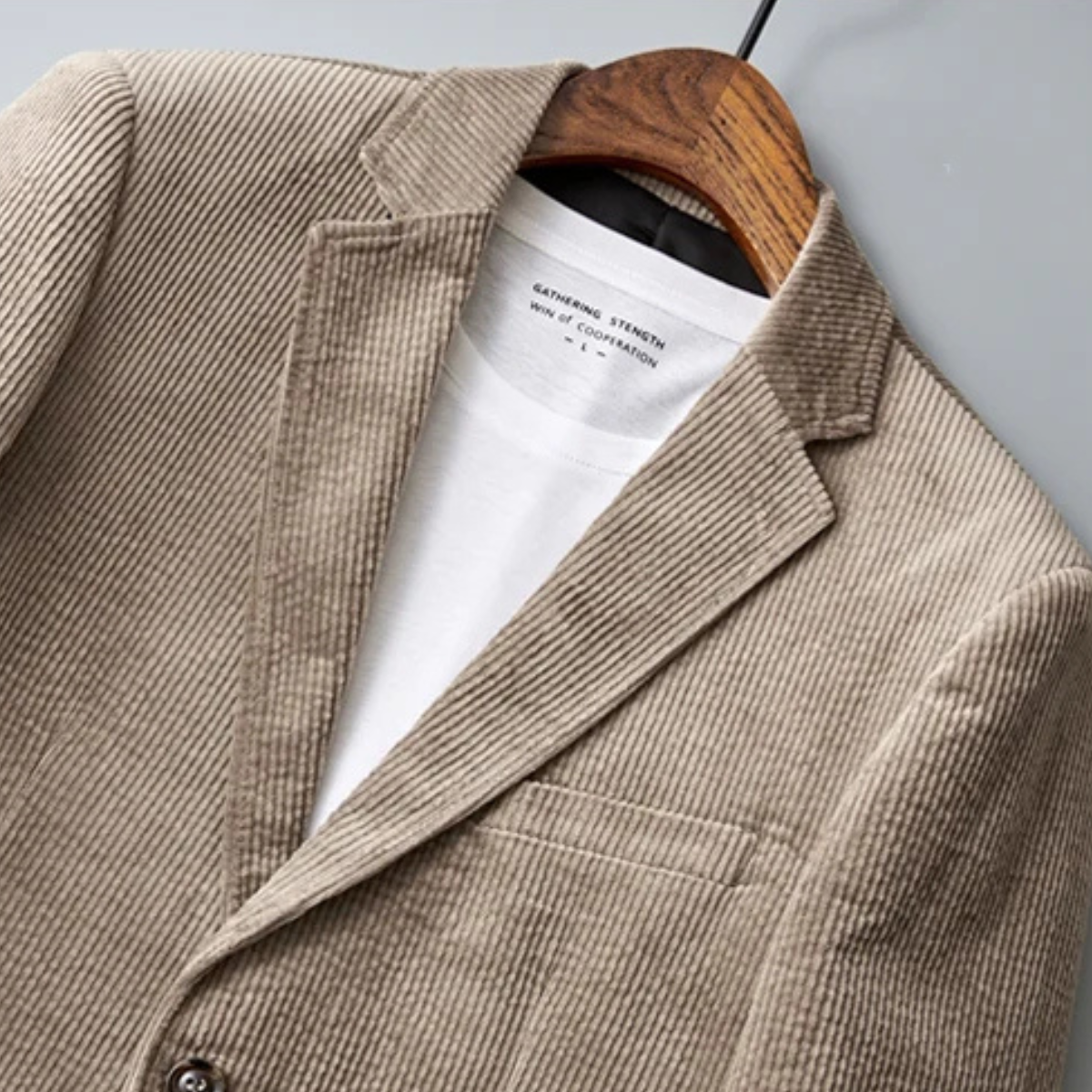 The Ellwood - Herr Casual Slim Fit Corduroy Blazer Kostymjacka