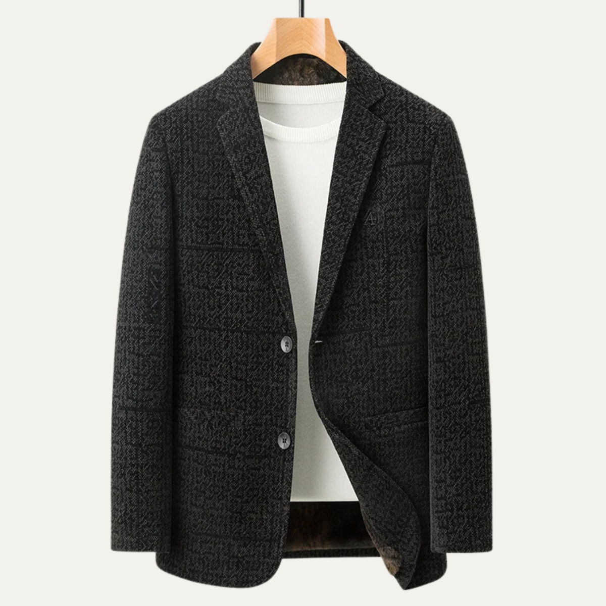 The Portwell - Herrernas Affärs Chenille Varm Foder Blazer