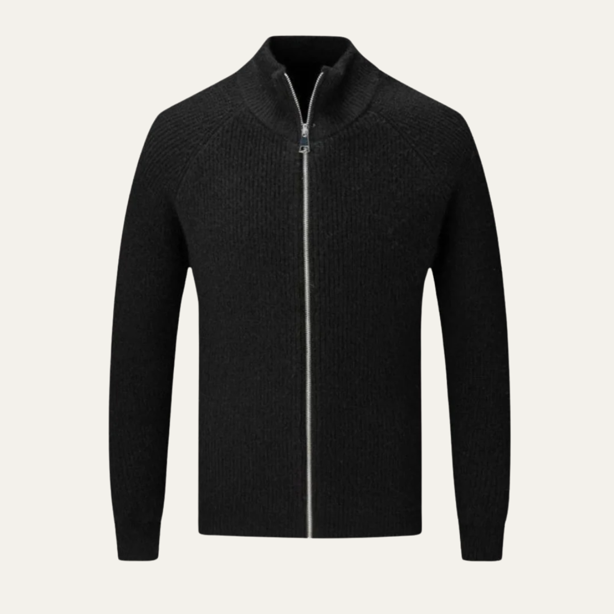 Richmond Herr elegant Merinoull-Cardigan med dragkedja