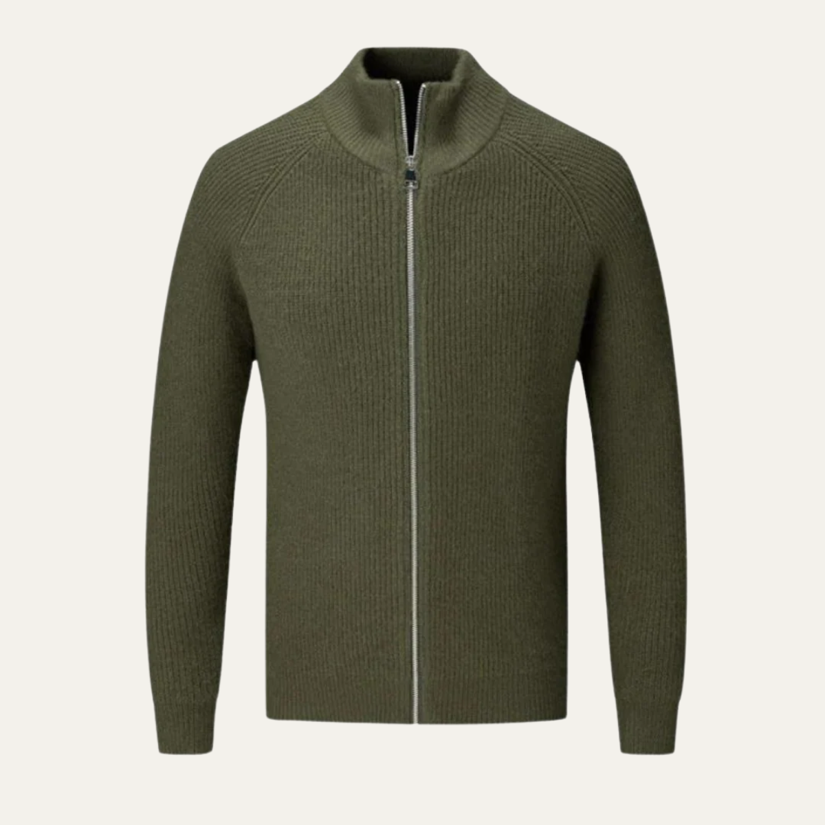 Richmond Herr elegant Merinoull-Cardigan med dragkedja