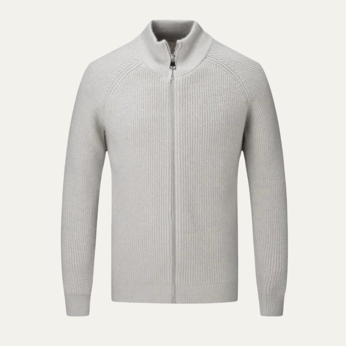 Richmond Herr elegant Merinoull-Cardigan med dragkedja