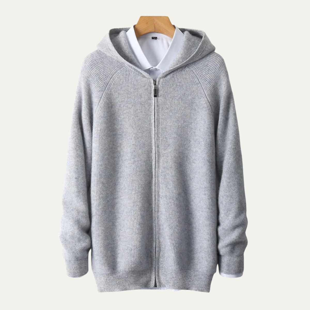 The Riva Garda - Herr Mjuka Lyxiga Merinoull Ziptröja