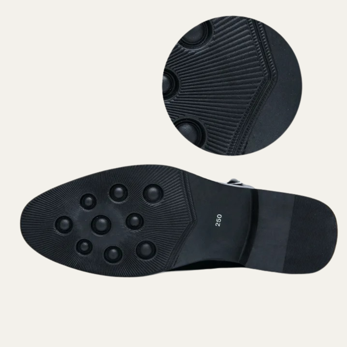 The Franciacorta - Herr skor i Läder med Sidodragkedja och Halkfri Sula