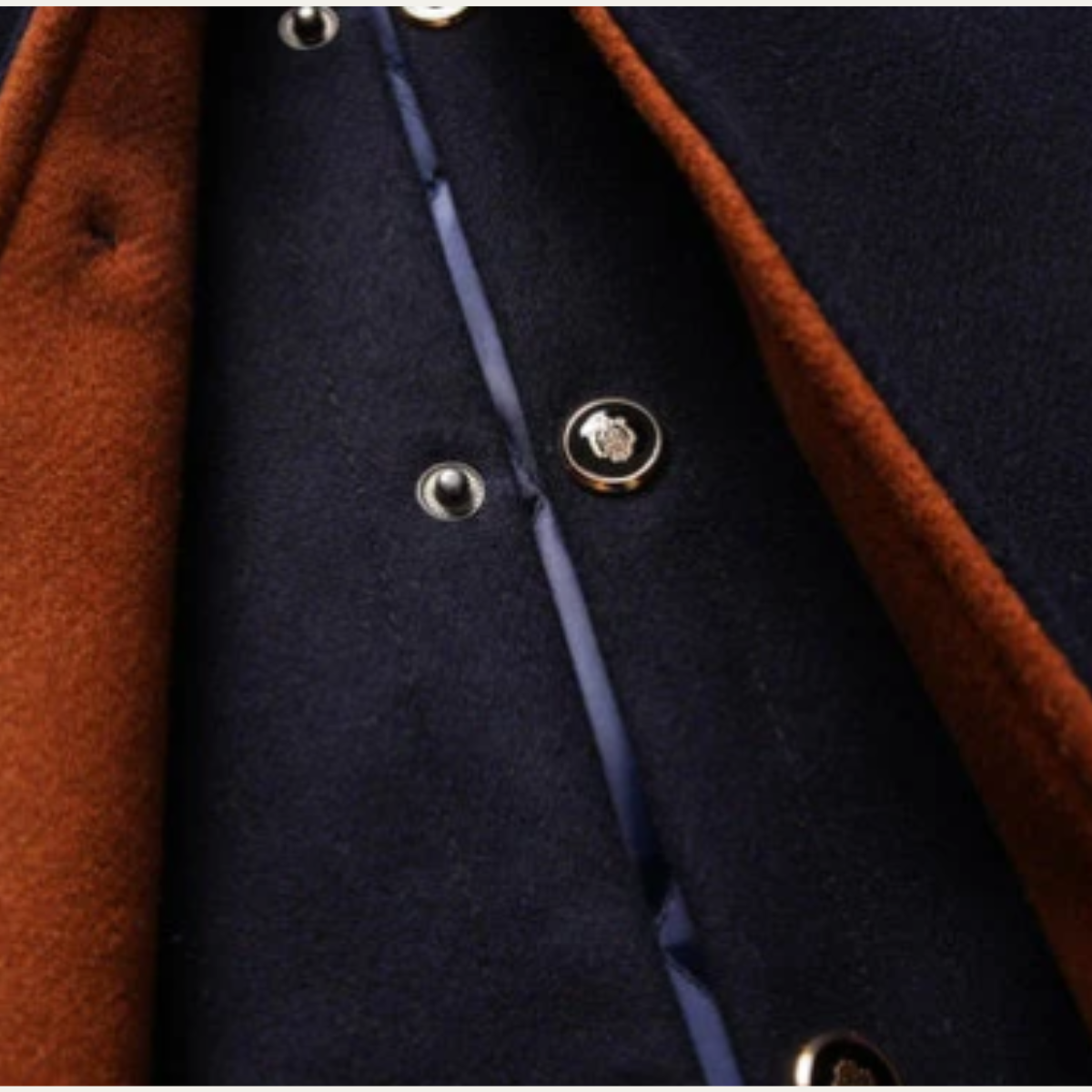 The Brookstone - Herr Elegant Klassisk Ull Vinterjacka med Vadderad Foder