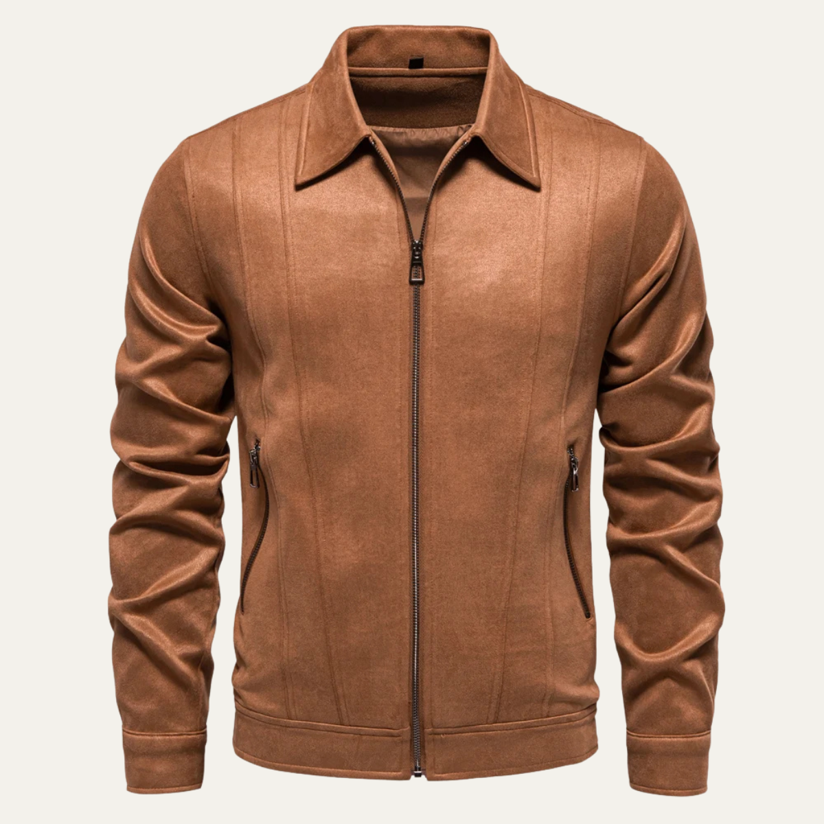 The Northgate - Herr Casual Zip Up Biker Läderjacka