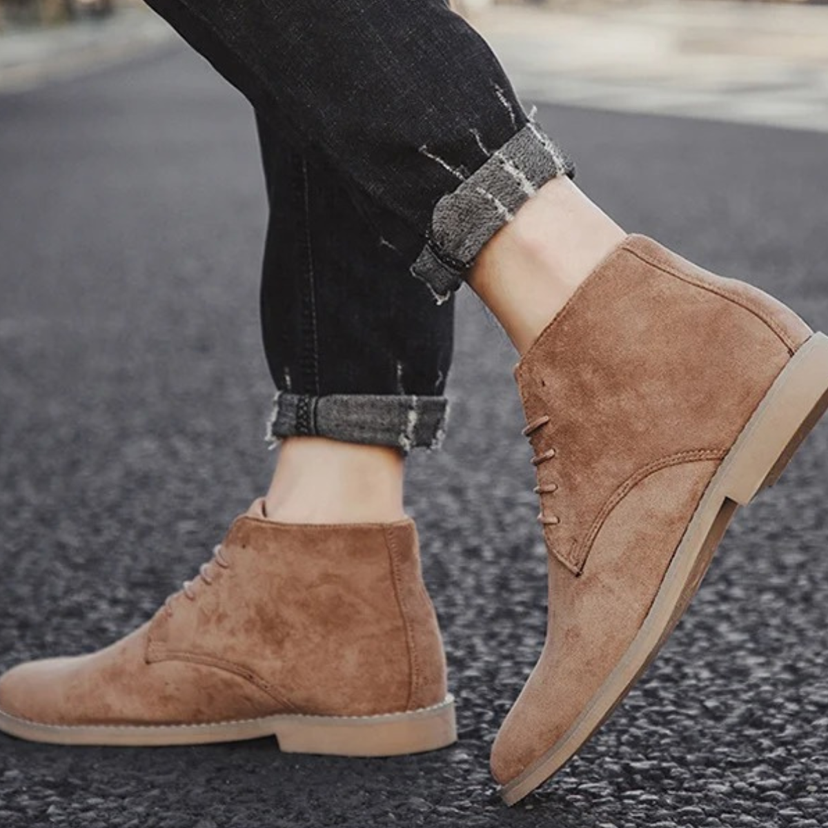 The Dockside - Herr Casual Suede Snörade Ankelstövlar