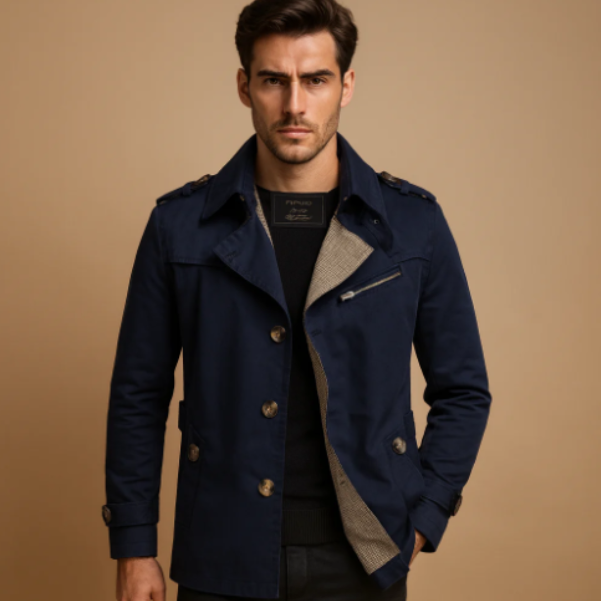 The Merrick - Herr Dubbelknäppt Smart Casual Trench Coat
