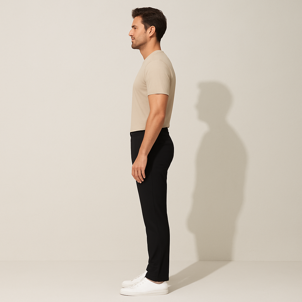 Elegant Santorini Klassiska Chino Byxor för Herrar - Tidlös Svart Stil