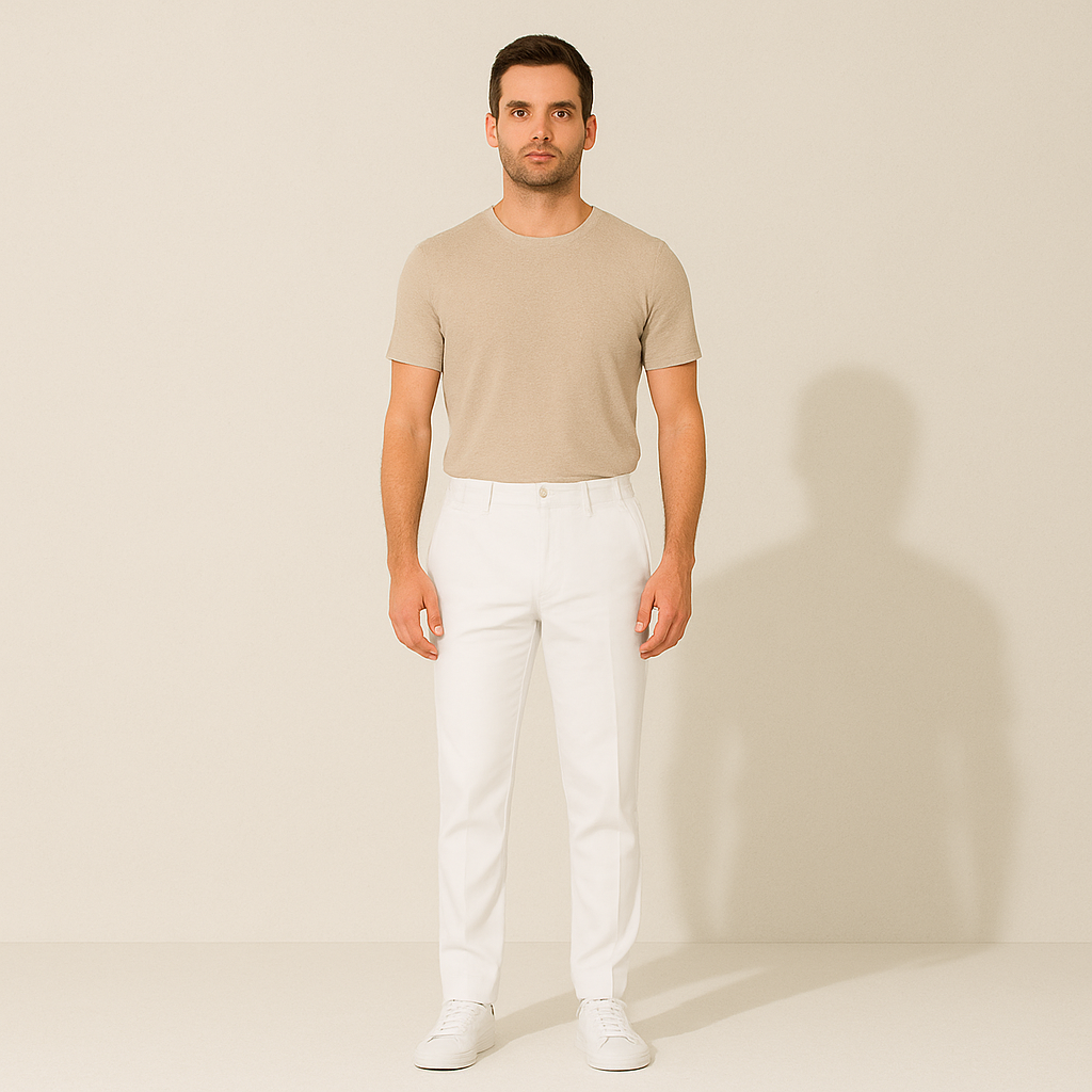 Klassiska Santorini chinos för män - Elegant vitt