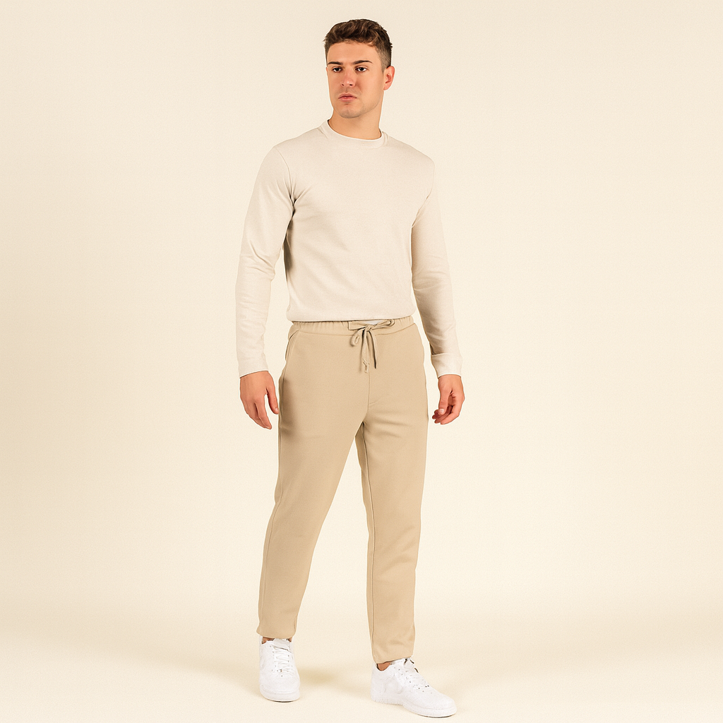 Klassiska Amalfi chinos för män - Elegant brun