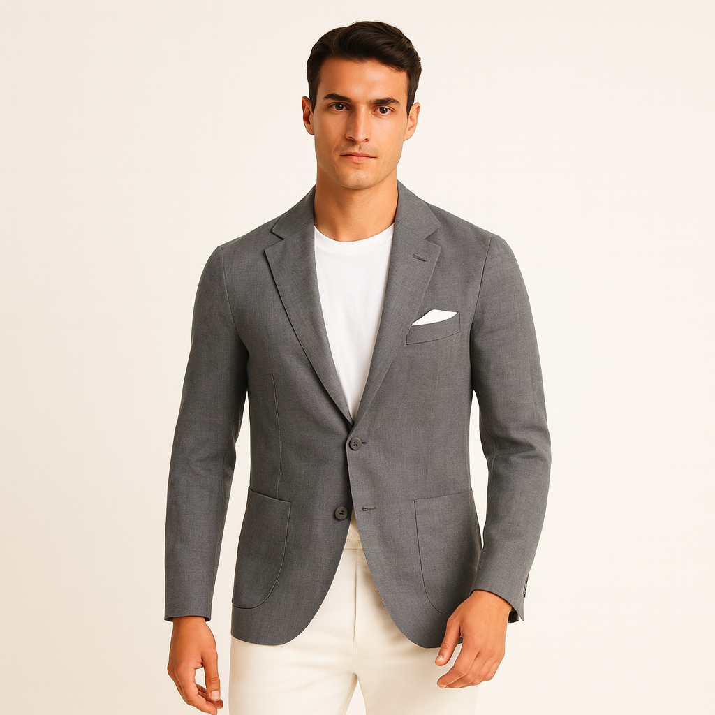 The Miami - Linne Sommar Blazer - Bröllopsgäst Män - Formella Tillfällen