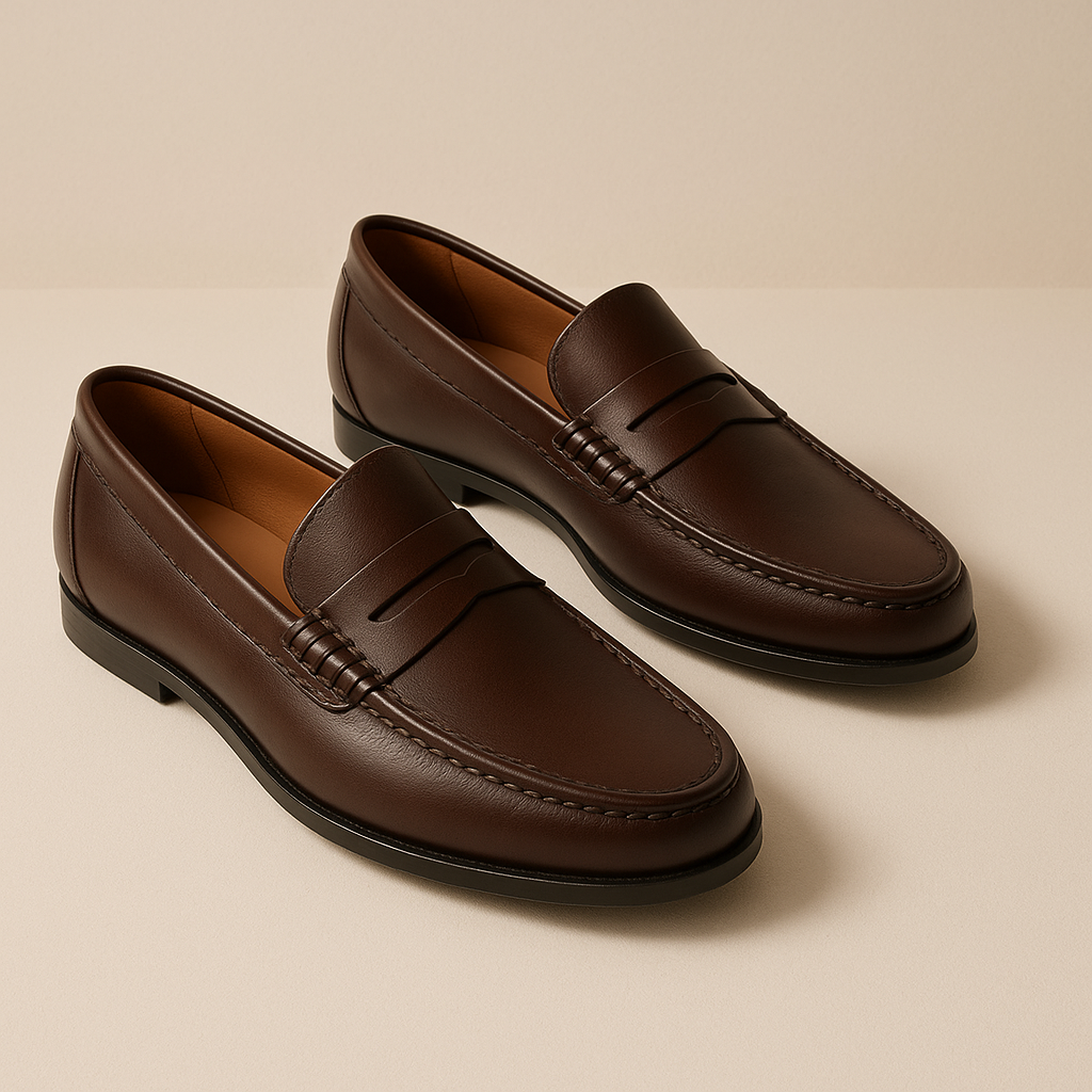 The Penrose - Slip On Läder Loafers för Män