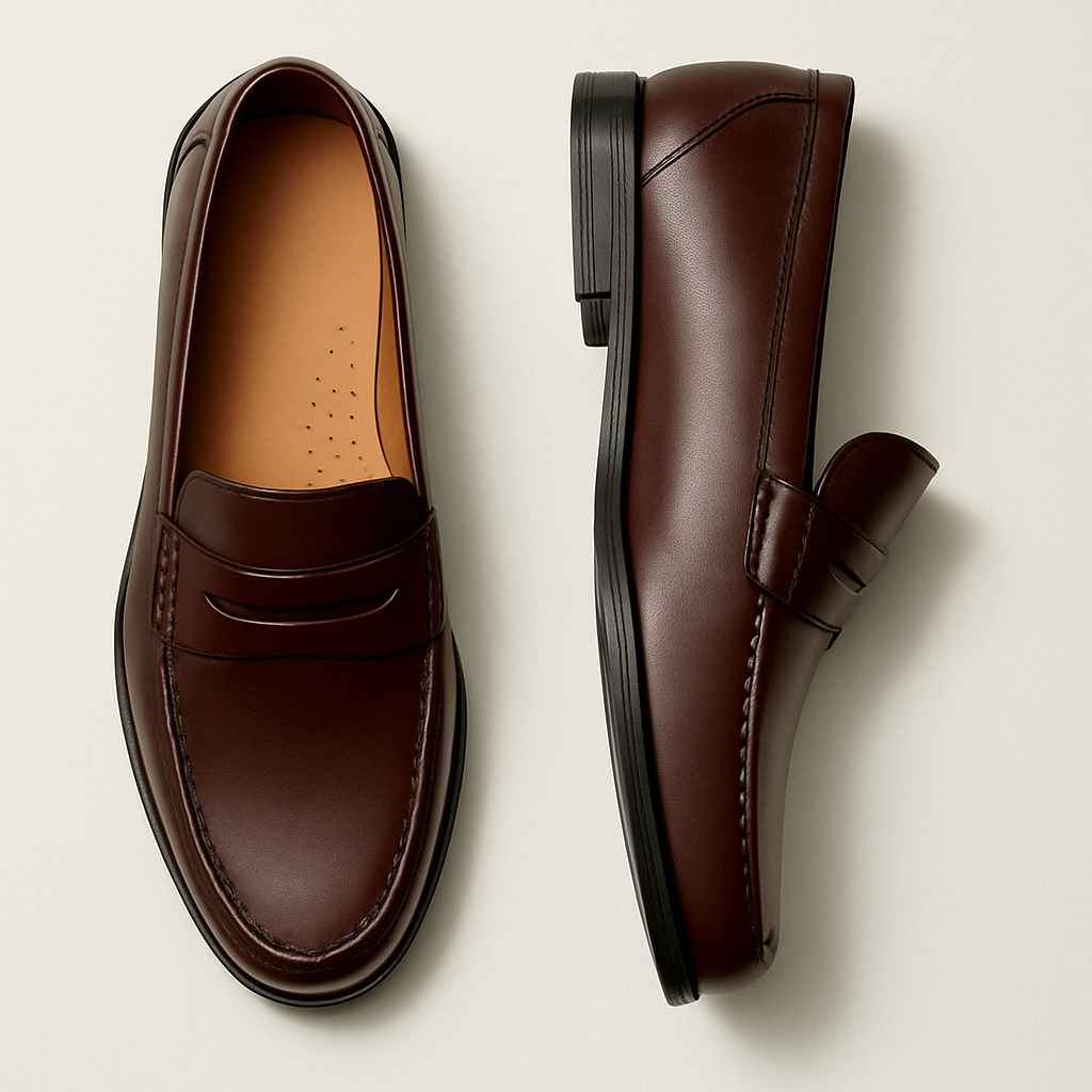 The Penrose - Slip On Läder Loafers för Män