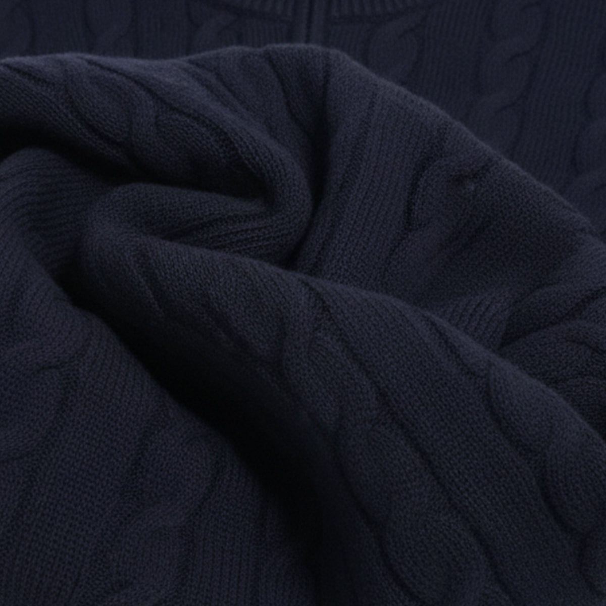 Pull-over i ribbstickad kvalitet med blixtlås St. Moritz för herrar - Elegant klassisk stil