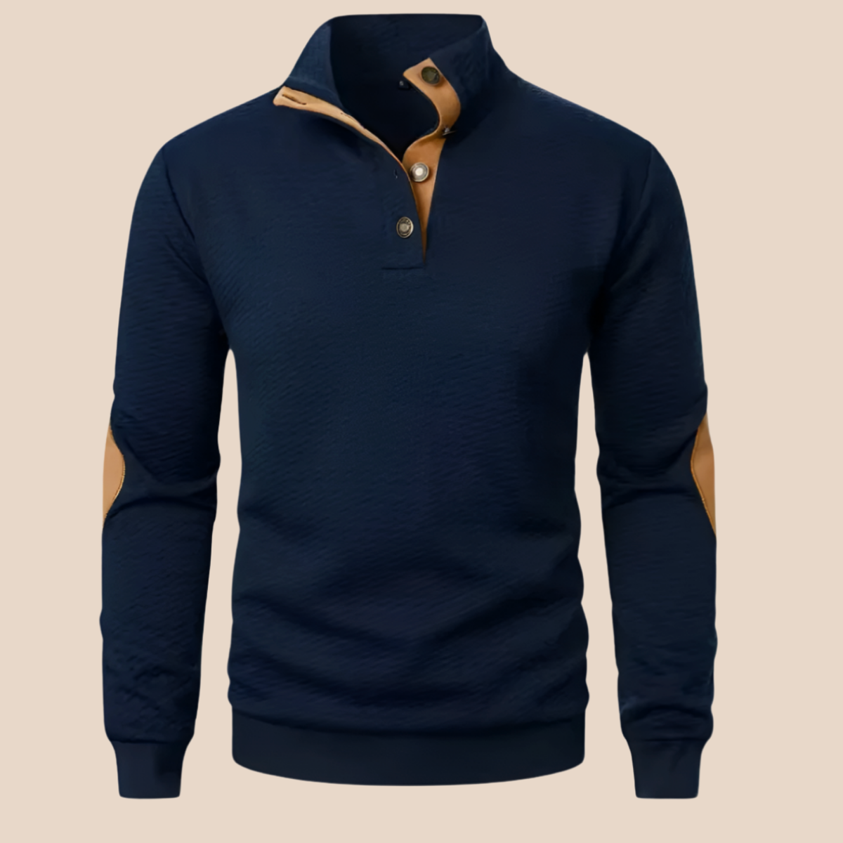 Pull-over Oxford Åttaknappig sweatshirt för stilfull komfort