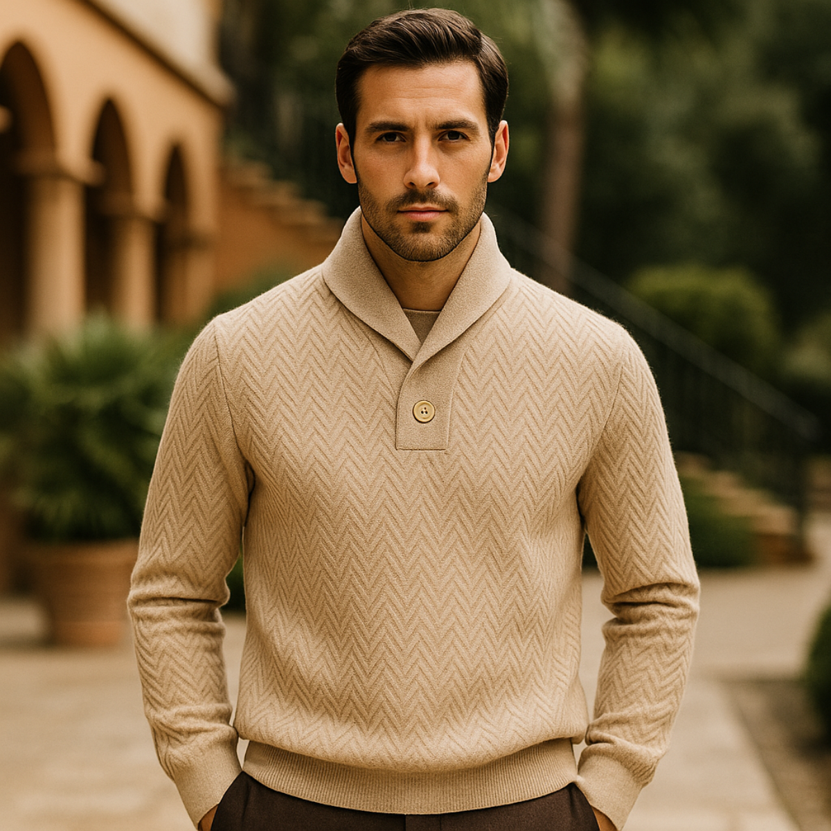 Luksus pullover med V-ringning Capri