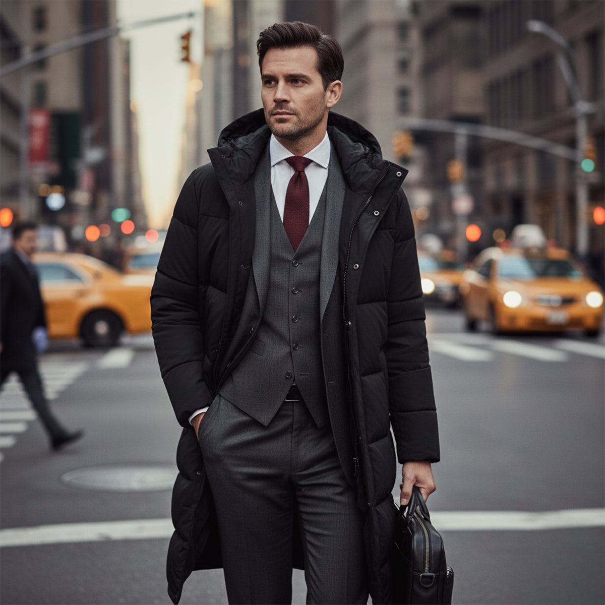 The Hollister - Herr Lång Puffer Vinterjacka med Huva