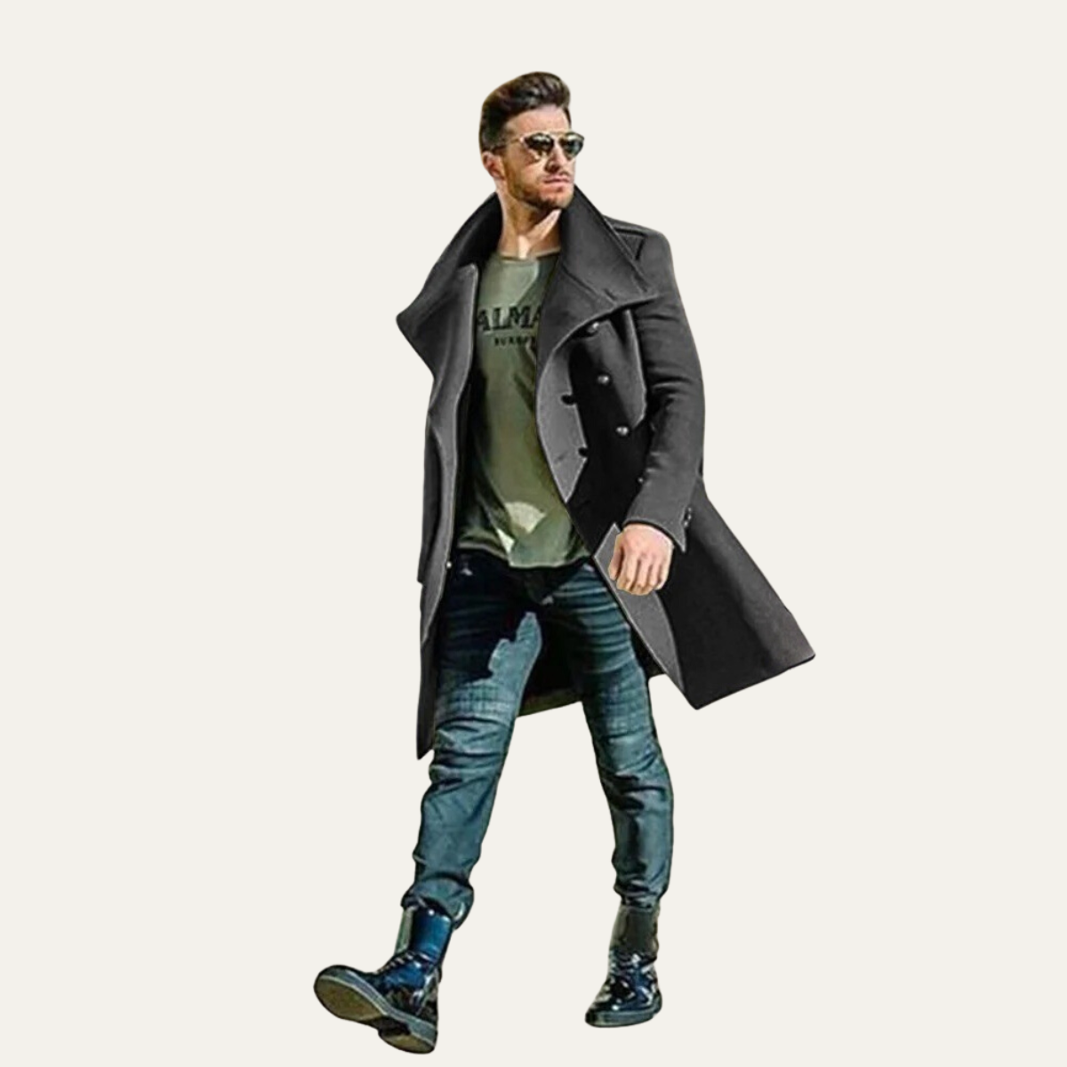 The Stratford - Herrs Dubbelknäppt Lång Ull Trench Coat