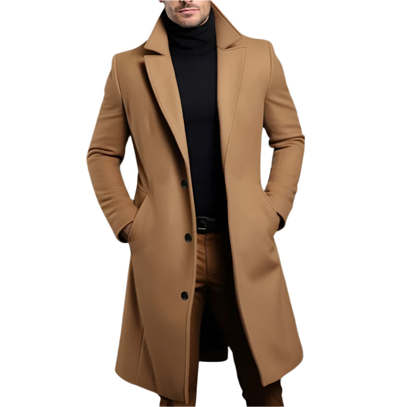 Långärmad herrkappa The Langley för en elegant och varm stil
