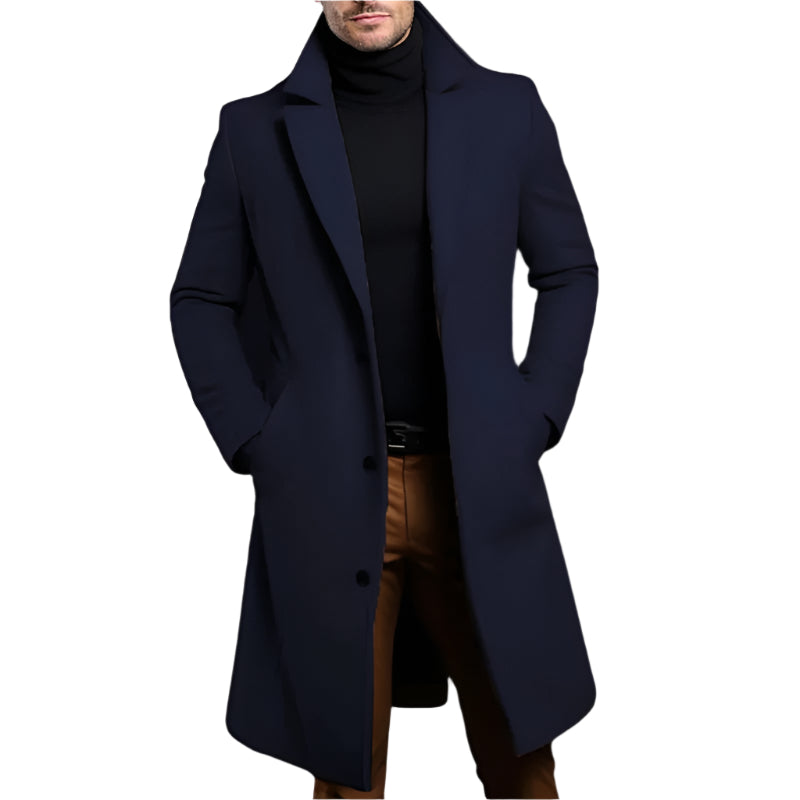 Långärmad herrkappa The Langley för en elegant och varm stil