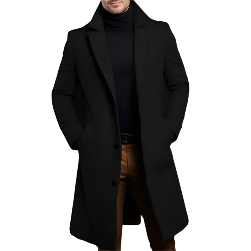 Långärmad herrkappa The Langley för en elegant och varm stil