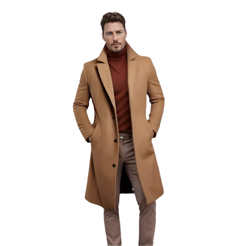 Långärmad herrkappa The Langley för en elegant och varm stil