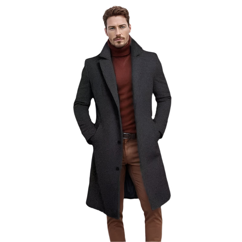 Långärmad herrkappa The Langley för en elegant och varm stil