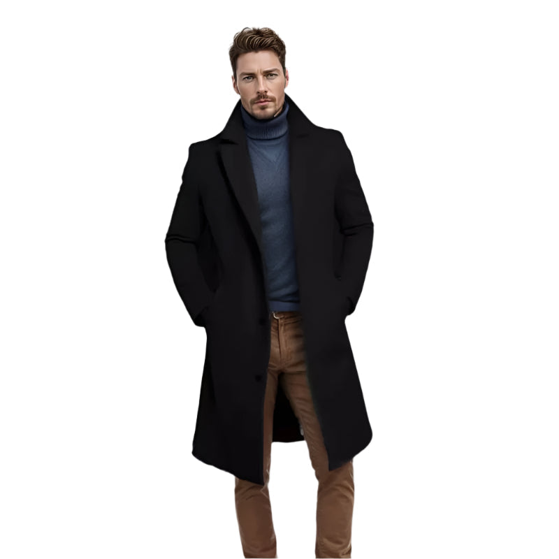 Långärmad herrkappa The Langley för en elegant och varm stil
