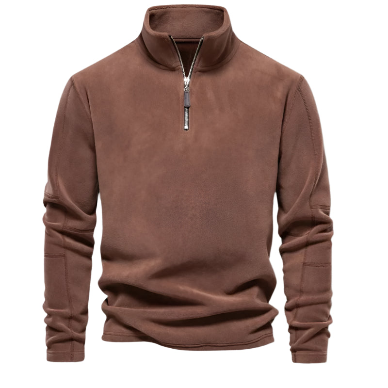 Quarter-zip herrtröja med lång ärm St. Moritz, stil och komfort i sikte