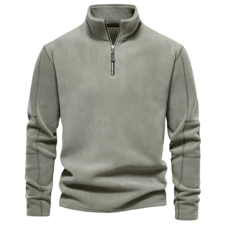 Quarter-zip herrtröja med lång ärm St. Moritz, stil och komfort i sikte