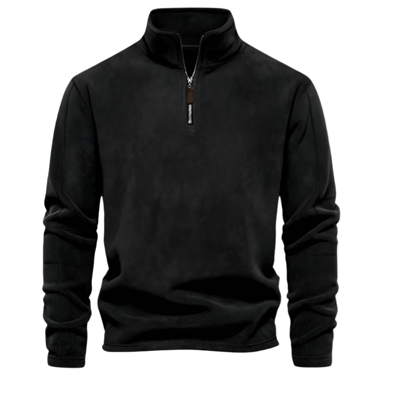 Quarter-zip herrtröja med lång ärm St. Moritz, stil och komfort i sikte