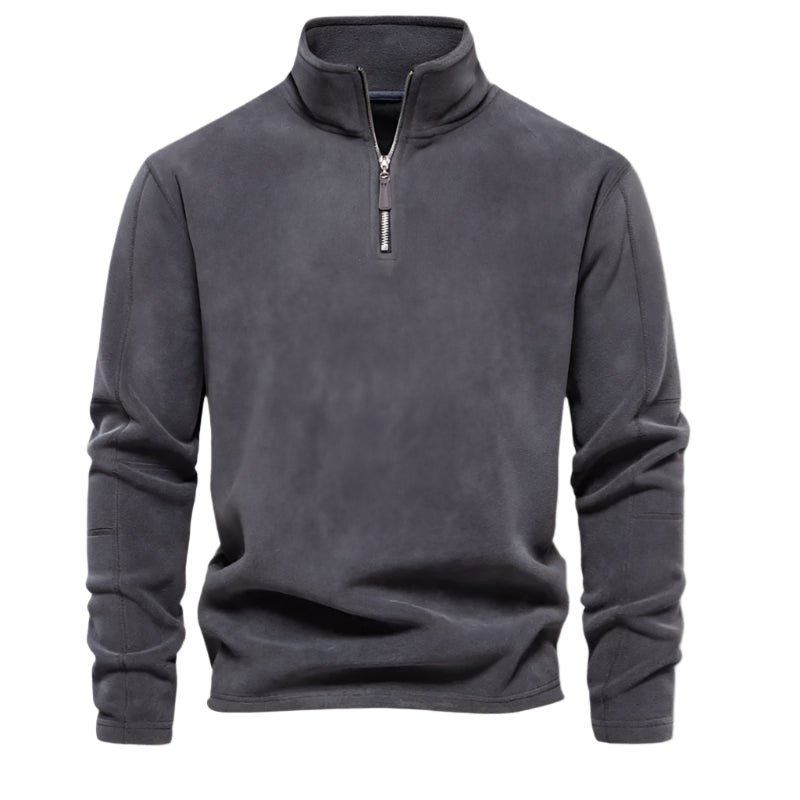 Quarter-zip herrtröja med lång ärm St. Moritz, stil och komfort i sikte