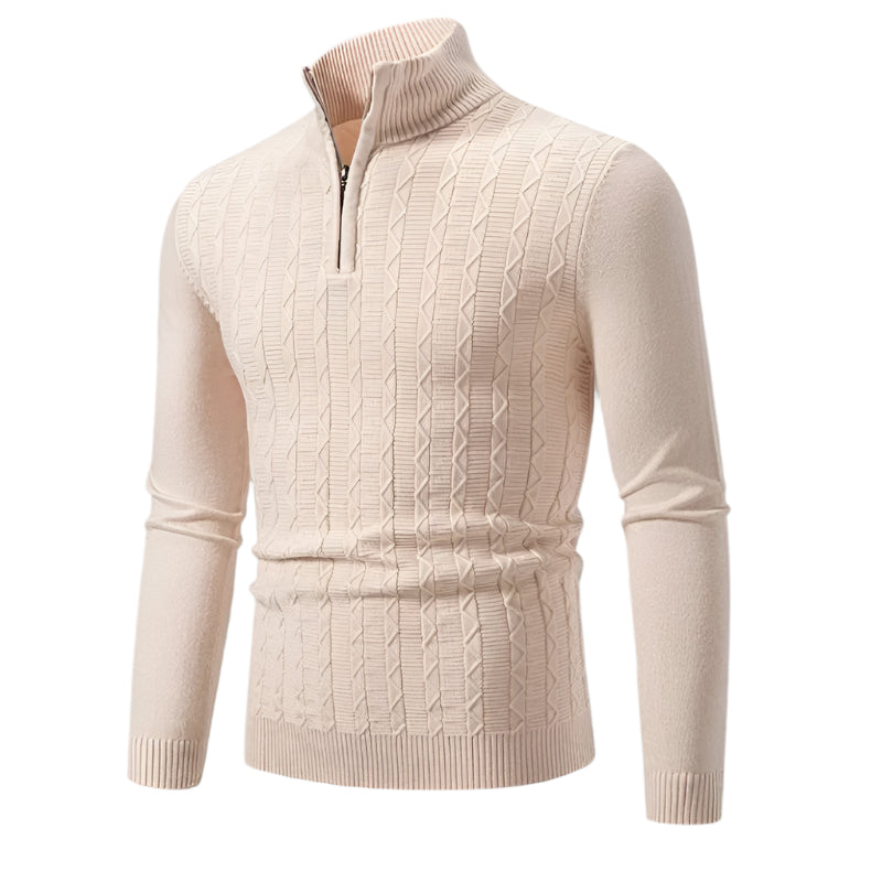Pull-over för män Courchevel med halv-zip, stilren och ultimat komfort