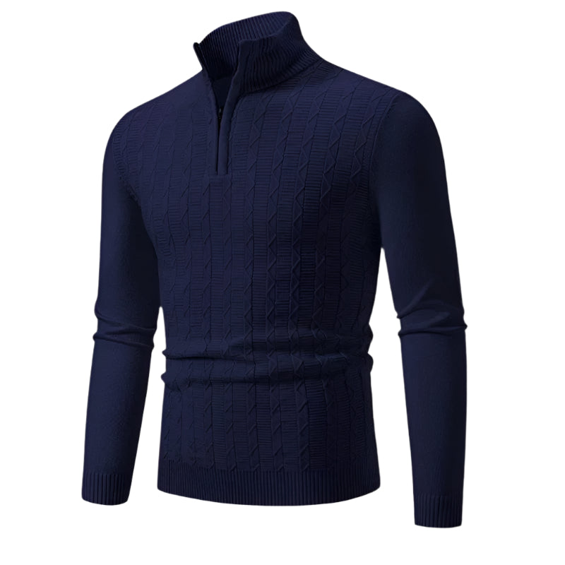 Pull-over för män Courchevel med halv-zip, stilren och ultimat komfort