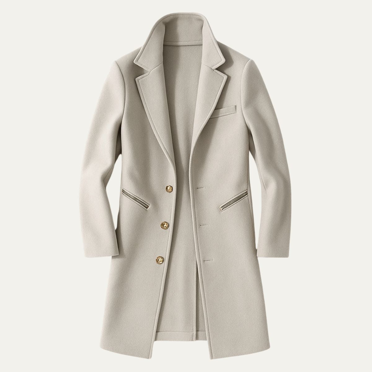 Manlig Fitzroy Elegant Lång Trenchcoats