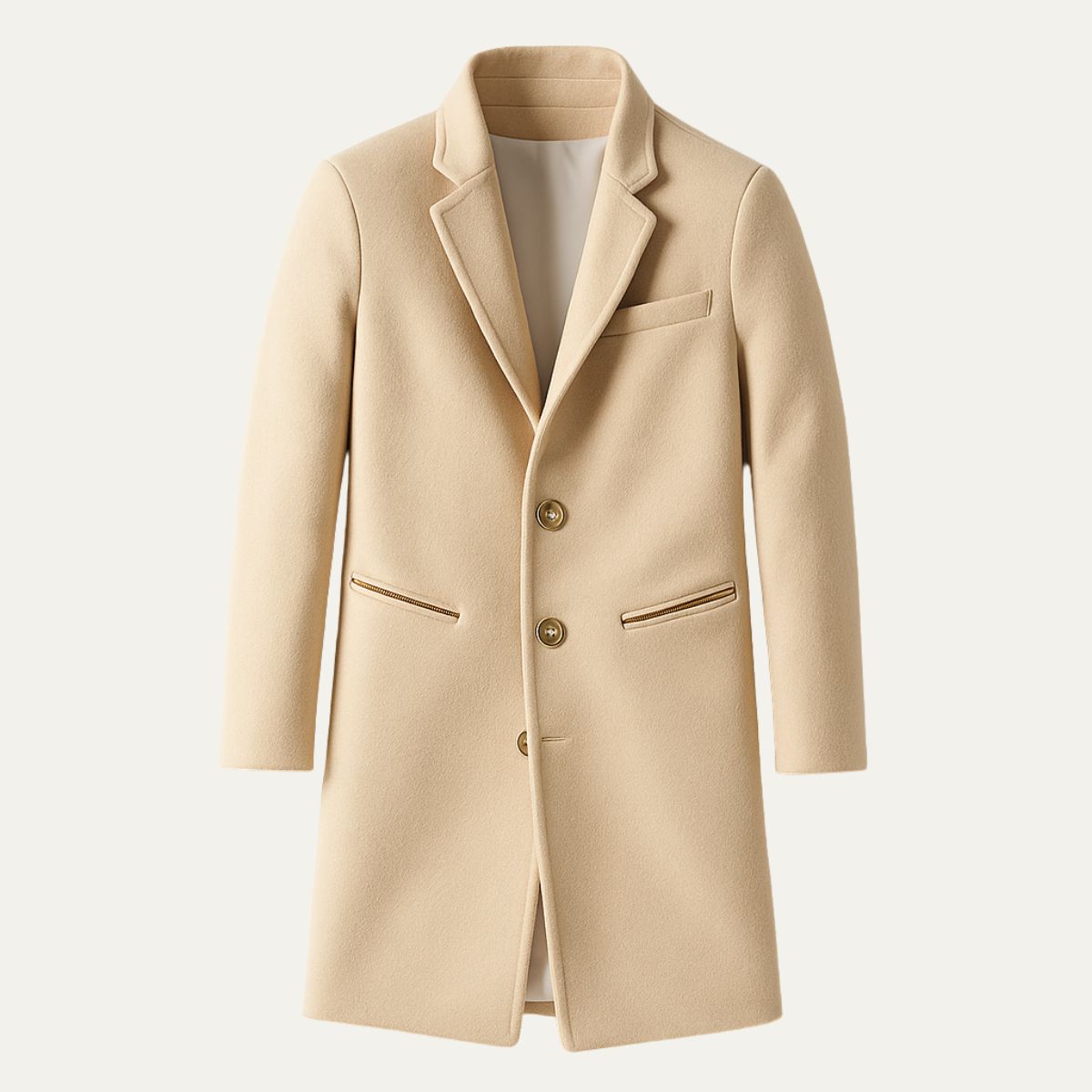 Manlig Fitzroy Elegant Lång Trenchcoats