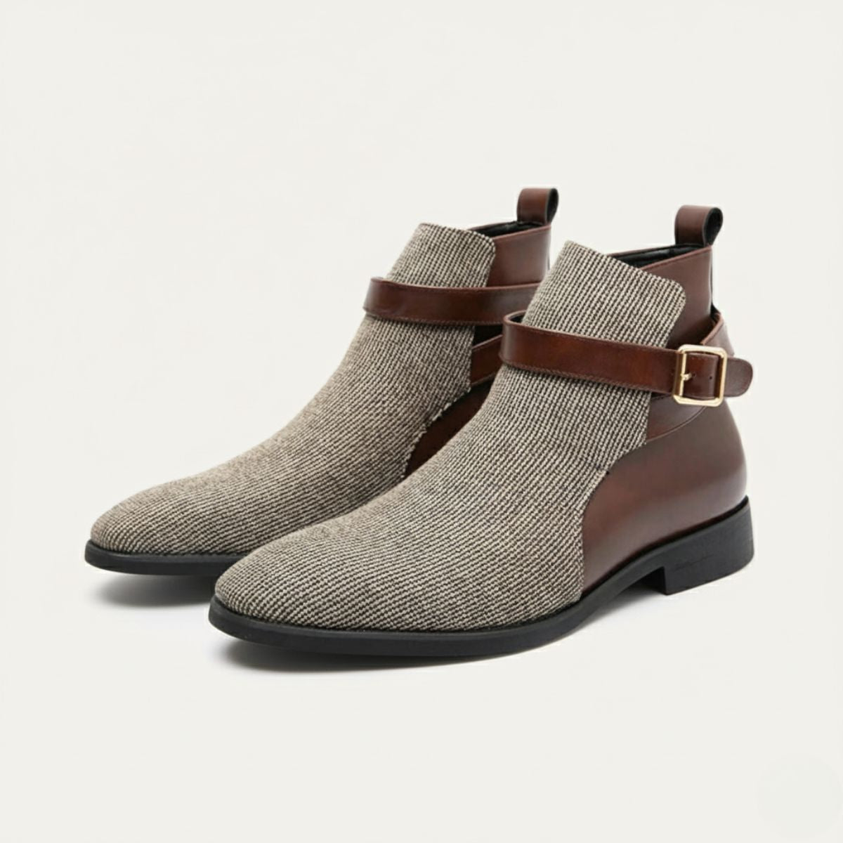 The Shetland - Herrarnas Eleganta Moderna Spänne Chelsea Stövlar