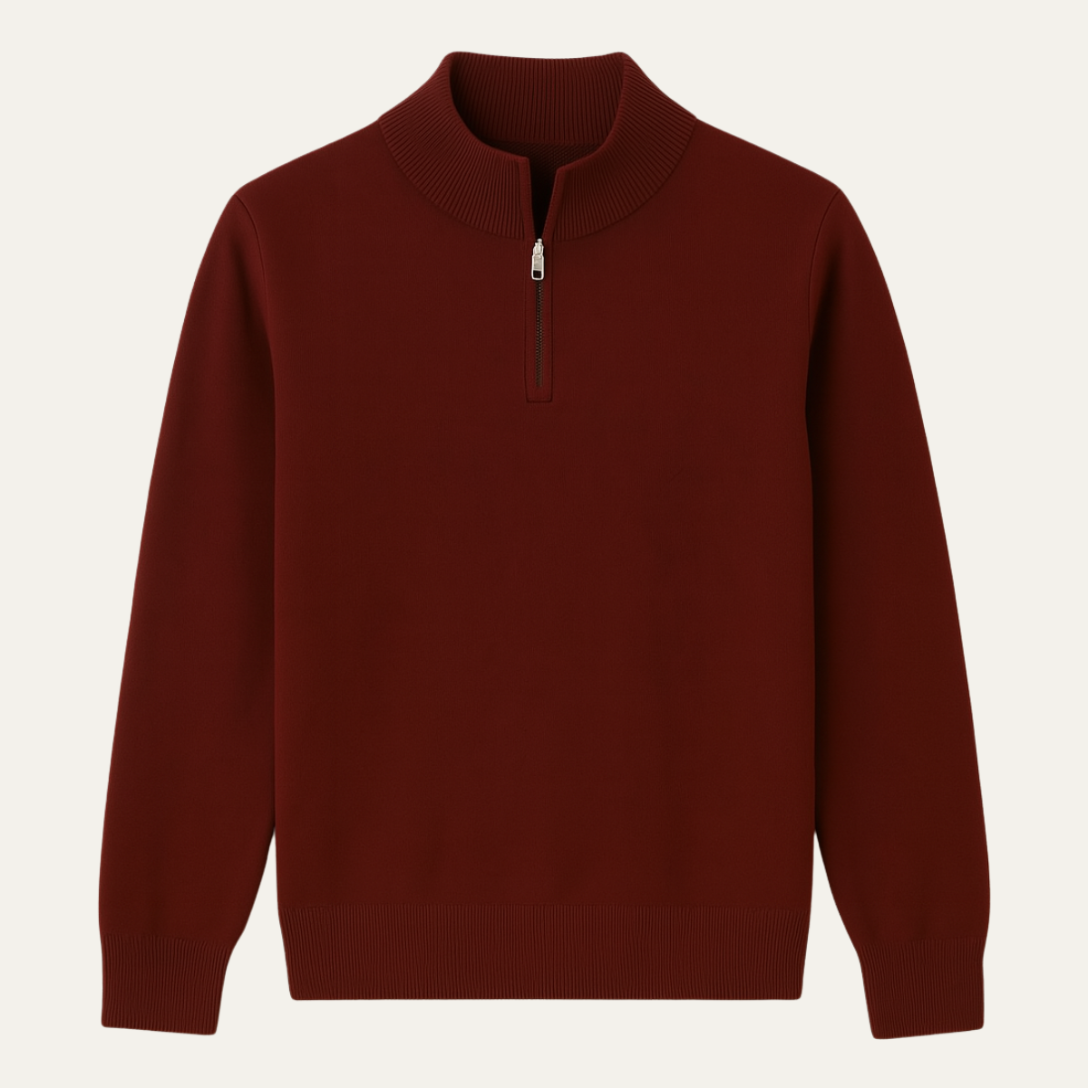 Halv-zip sweatshirt för män – Marinblå elegant