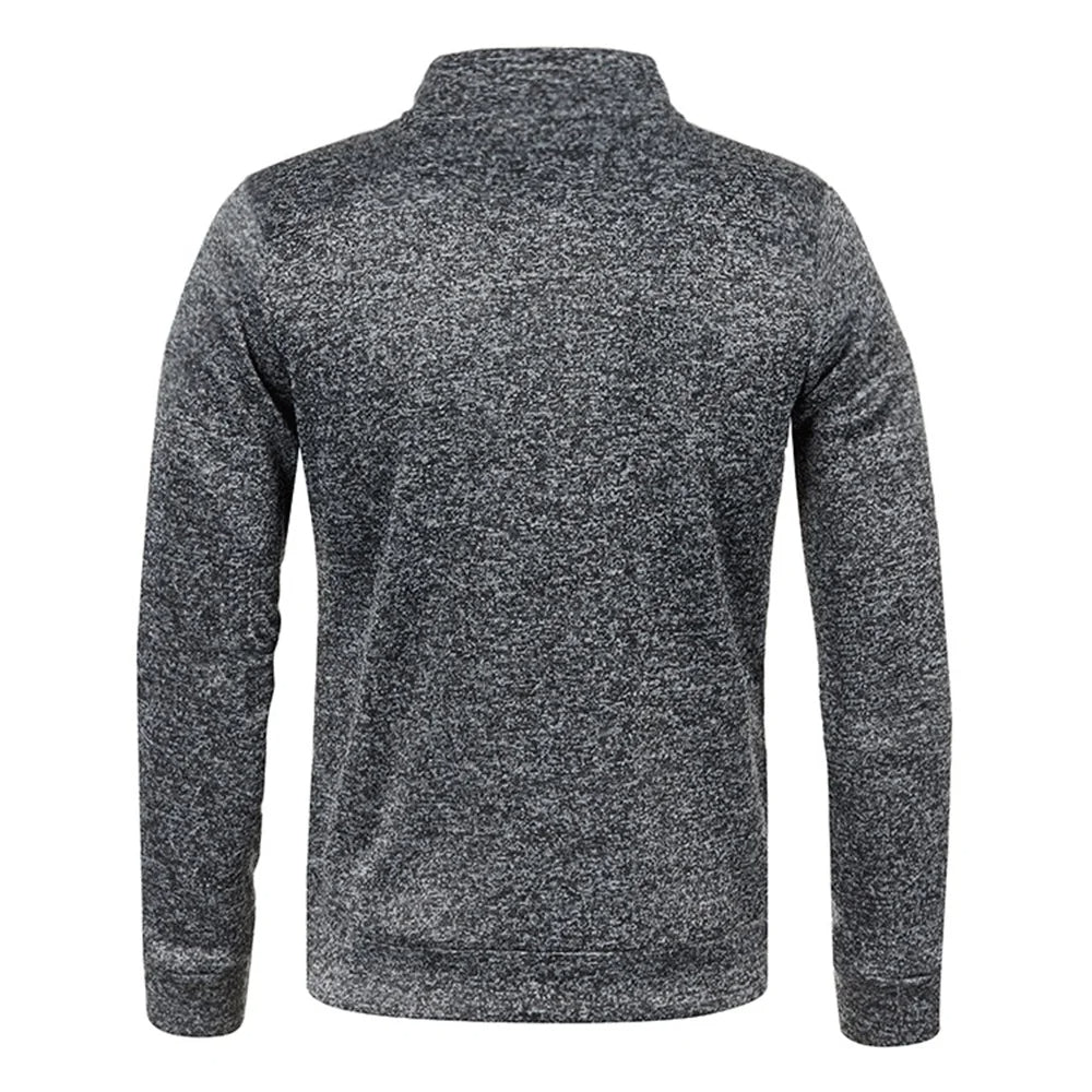 Huvtröja för män The Highland Half Zip – Huvpullover i mjuk terry för ultimat komfort