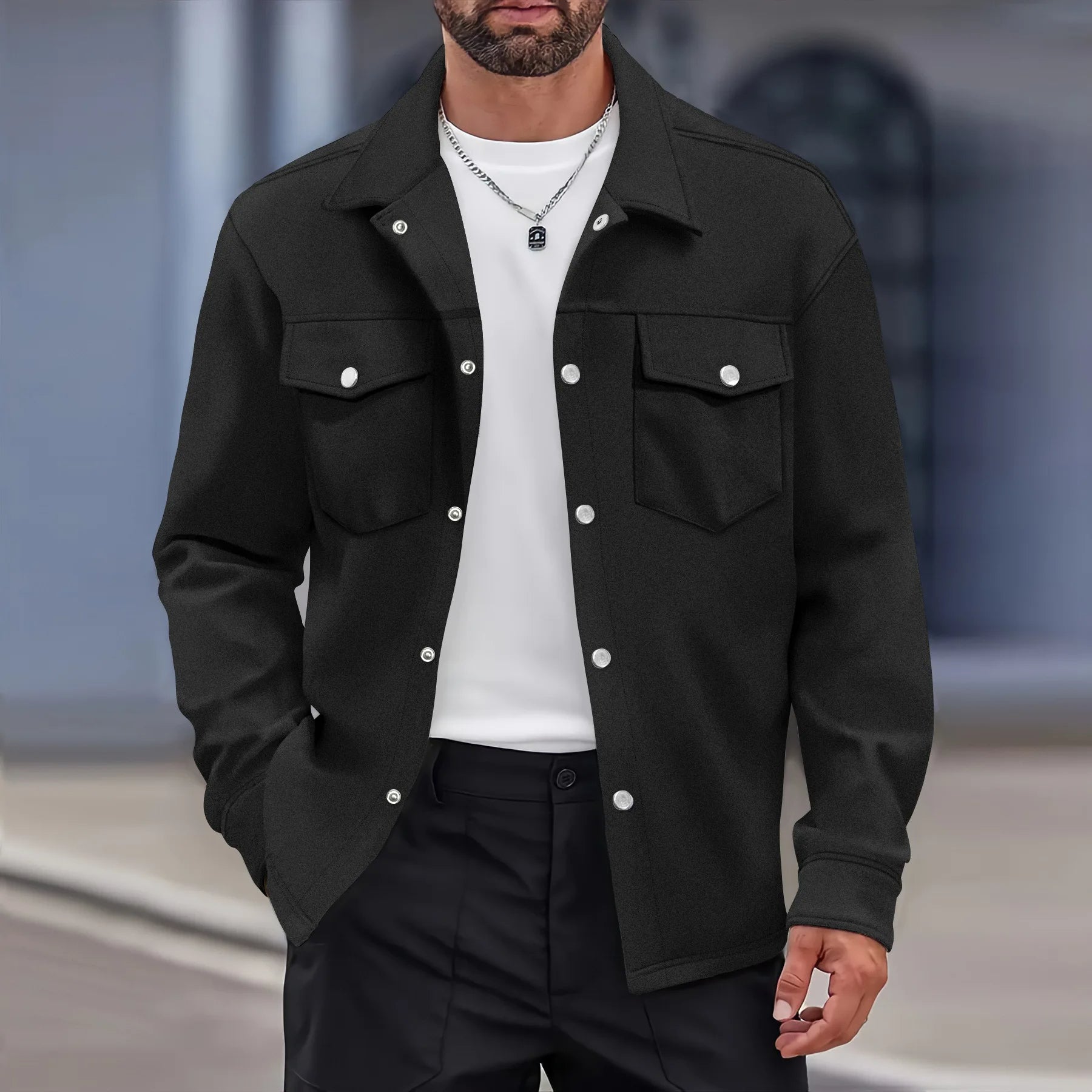 Lätt herrskjorta jacka Riviera - stil och komfort i elegant stil