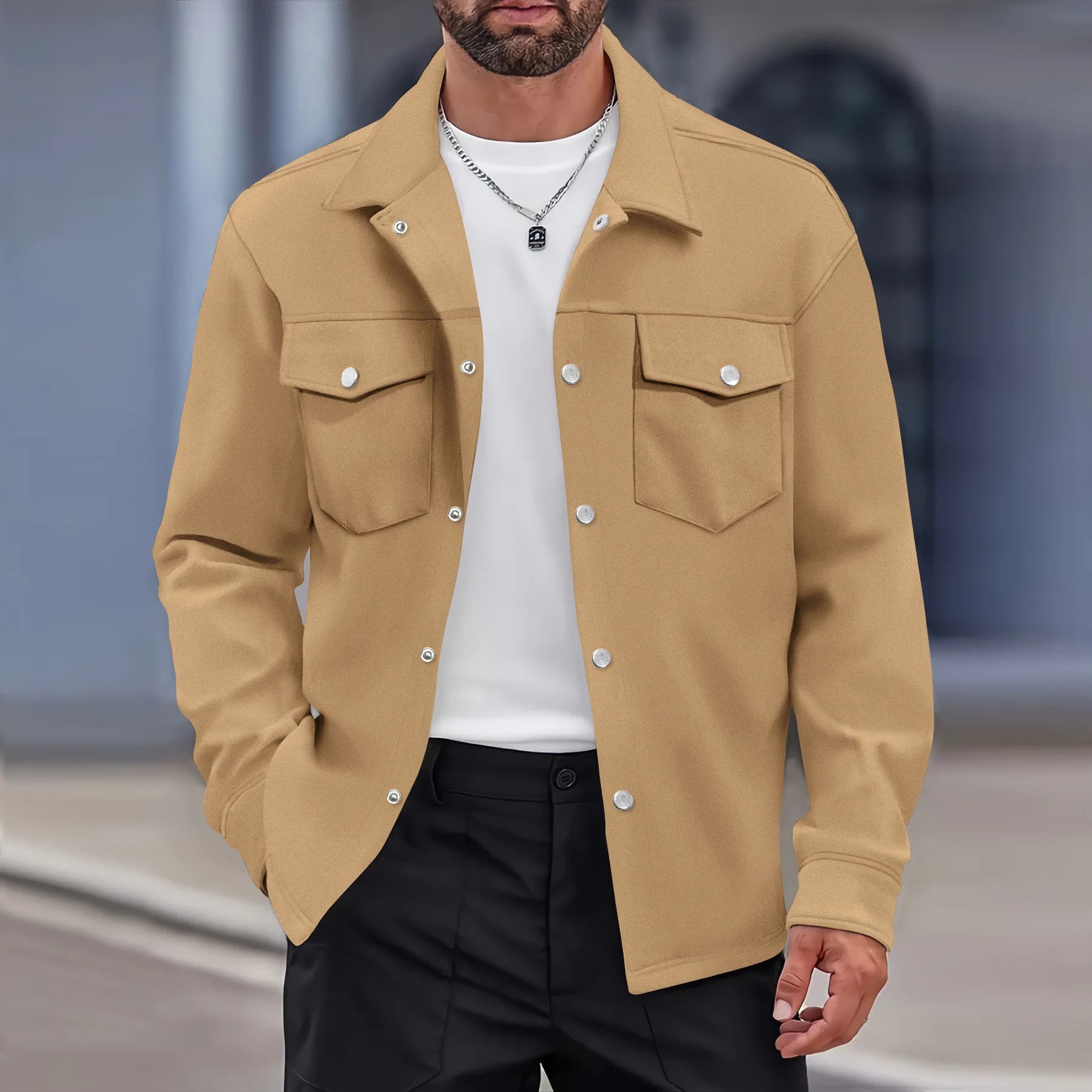 Lätt herrskjorta jacka Riviera - stil och komfort i elegant stil