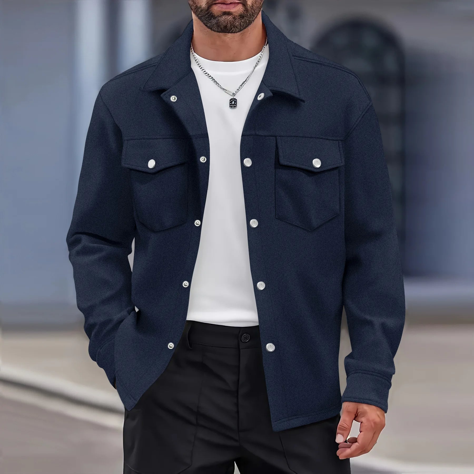 Lätt herrskjorta jacka Riviera - stil och komfort i elegant stil