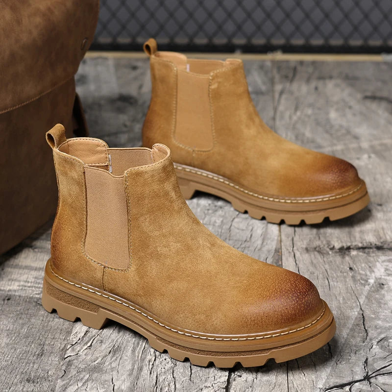 The Cardiff Bay - Herr Bekväma Mocka Chelsea Boots
