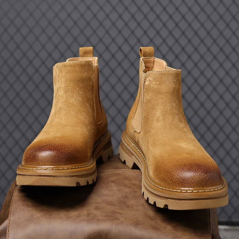 The Cardiff Bay - Herr Bekväma Mocka Chelsea Boots