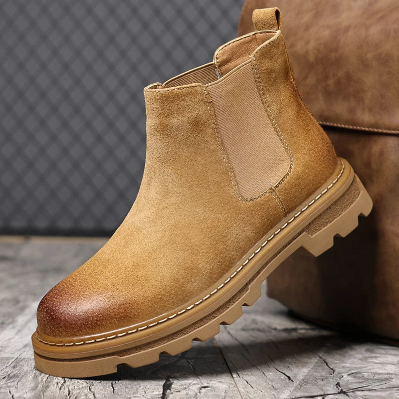 The Cardiff Bay - Herr Bekväma Mocka Chelsea Boots