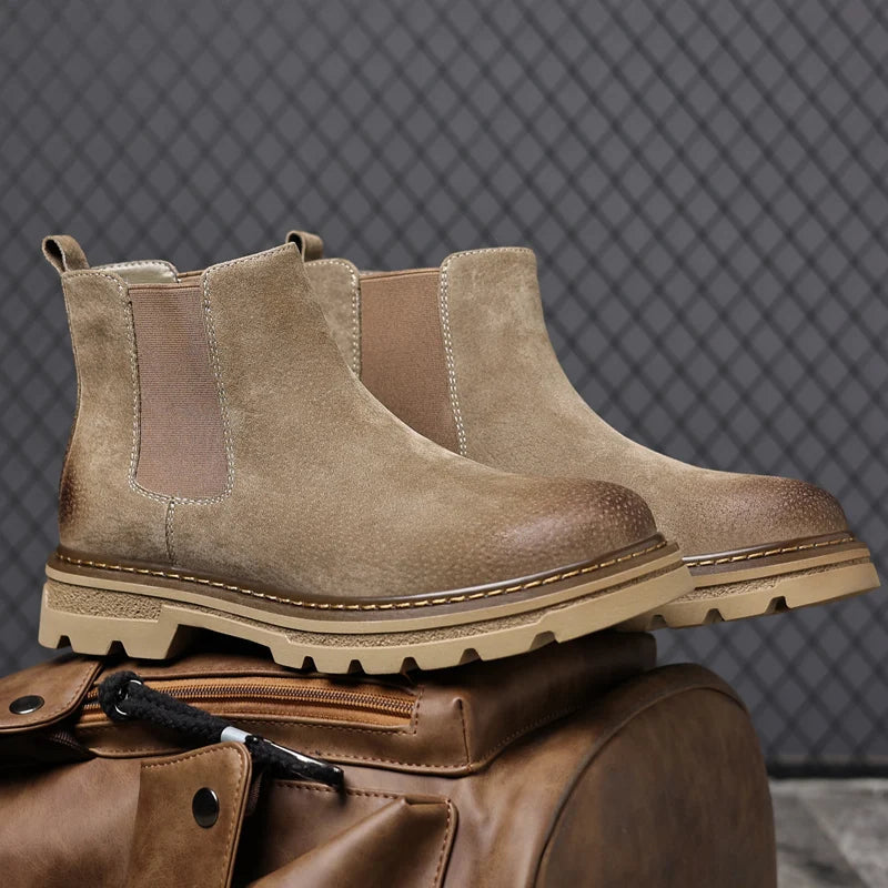The Cardiff Bay - Herr Bekväma Mocka Chelsea Boots