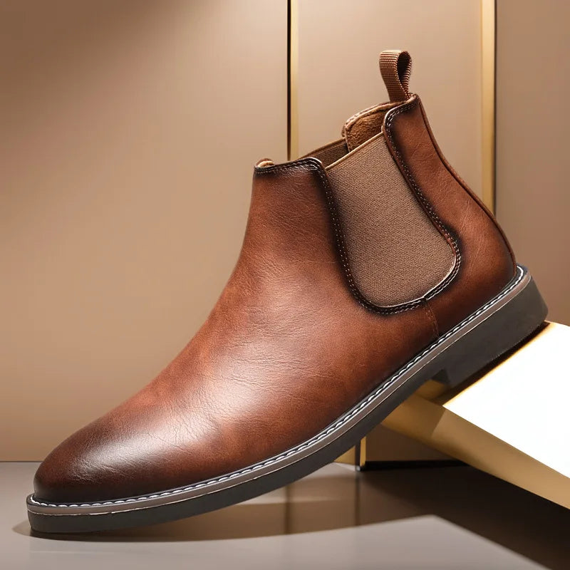 The Fort William - Herrstyliga Bekväma Läder Chelsea Boots
