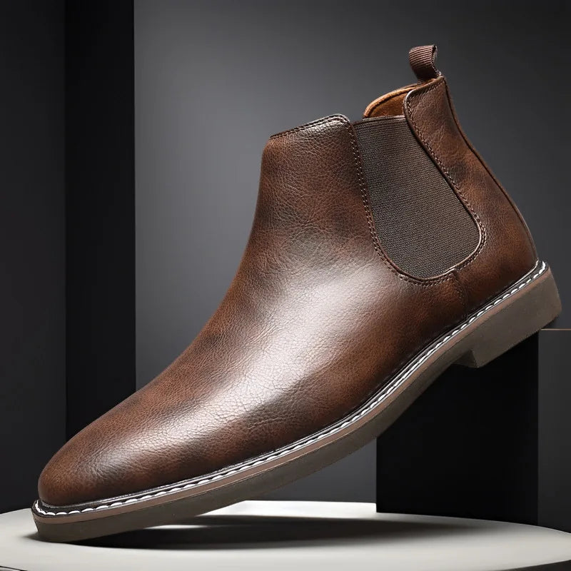 The Fort William - Herrstyliga Bekväma Läder Chelsea Boots
