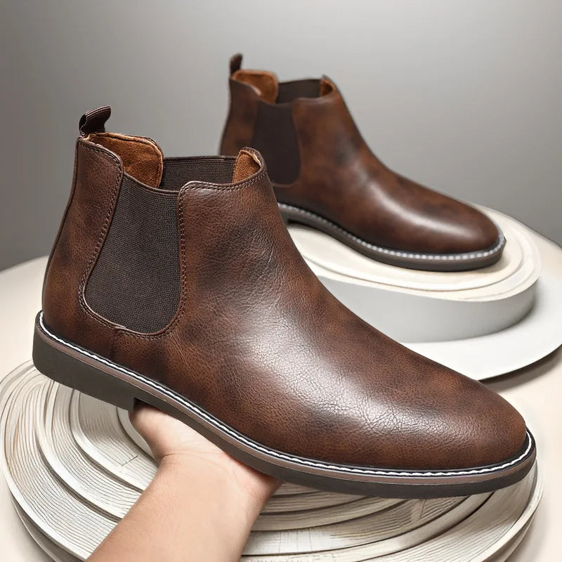 The Fort William - Herrstyliga Bekväma Läder Chelsea Boots