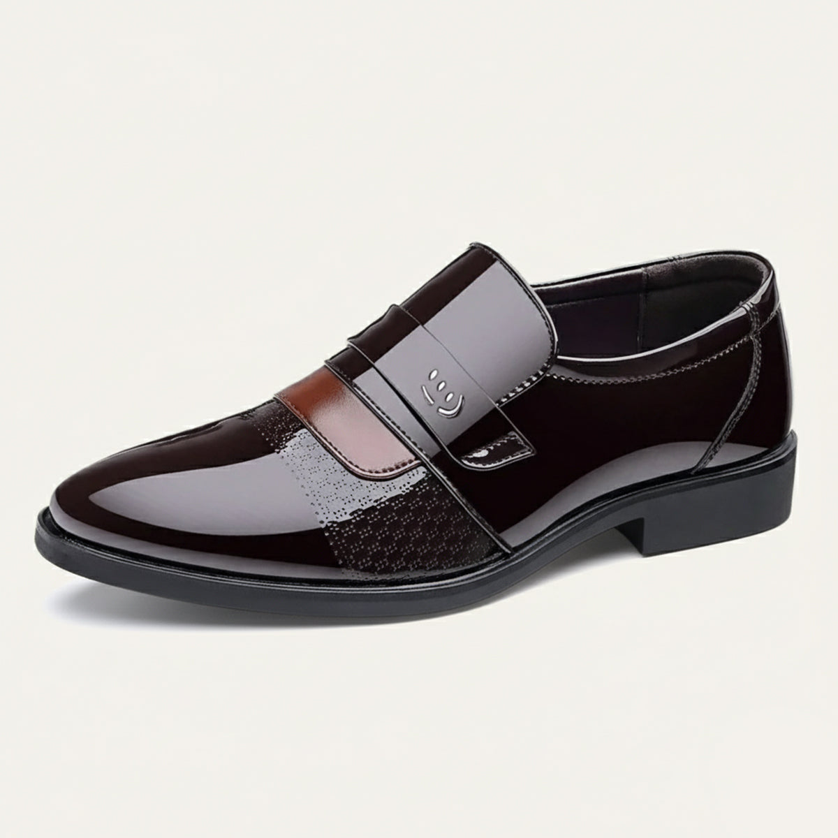 The Sirmione - Herr Lackläder Lyxiga Slip-On Formella Skor